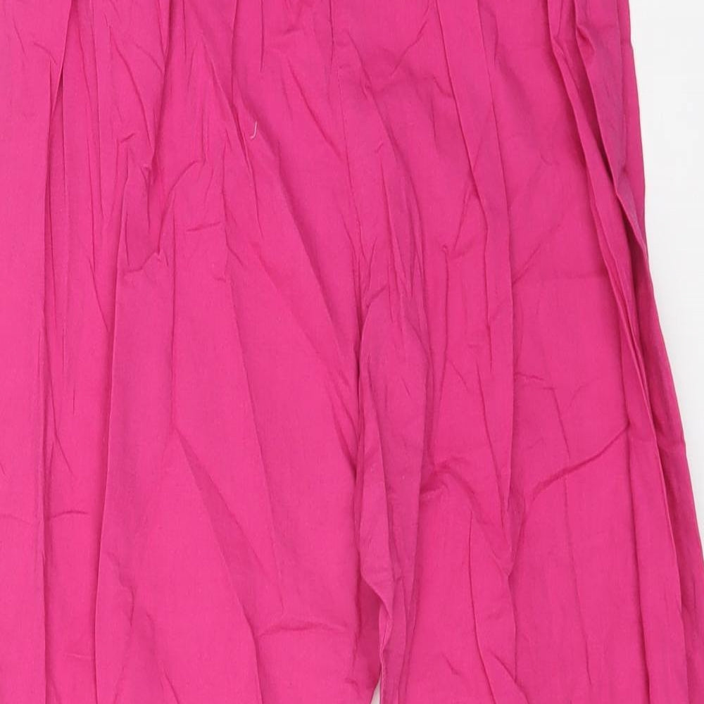 Bonanza Womens Pink Cotton Trousers Size 8 L24 in Regular