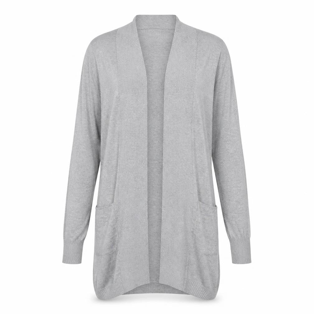NEXT Womens Grey V-Neck Viscose Cardigan Jumper Size 8
