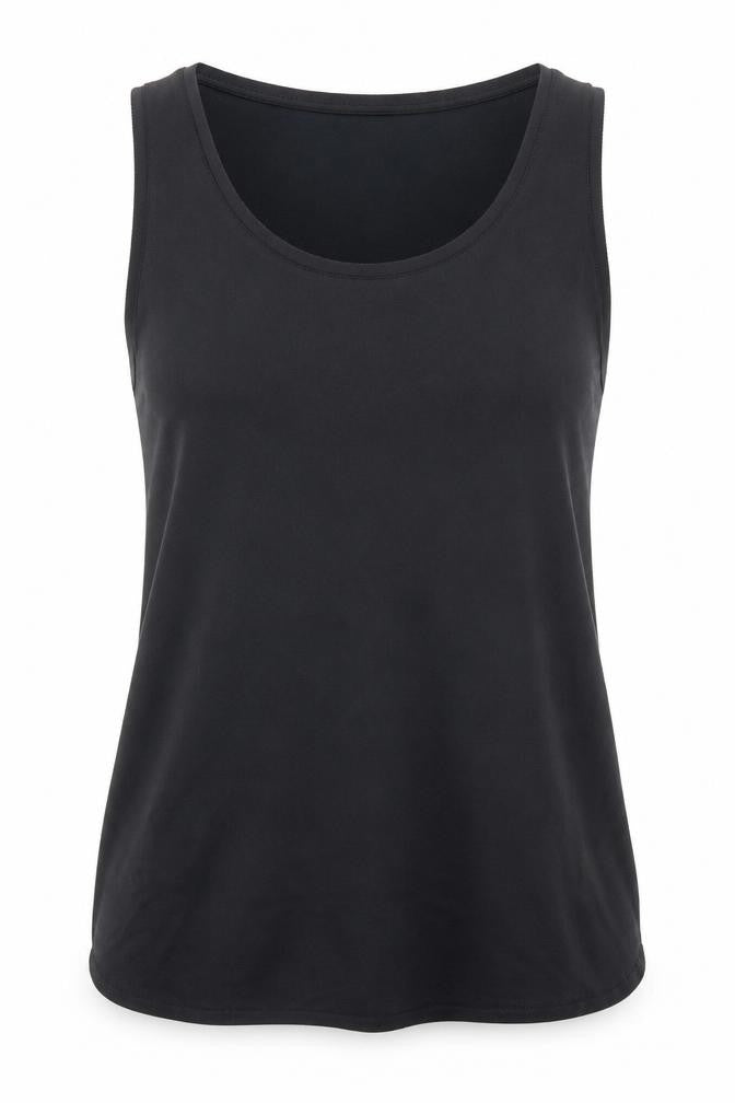 Marks and Spencer Womens Black Polyester Basic Tank Size 6 Boat Neck