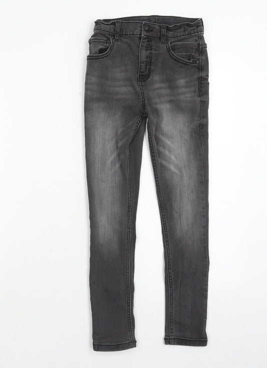 SheIn Girls Black Cotton Skinny Jeans Size 9 Months Regular Button