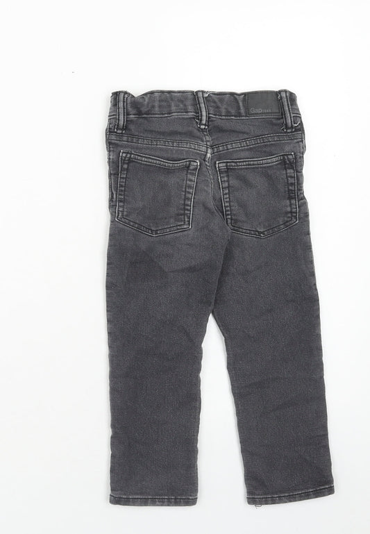Gap Boys Grey Cotton Skinny Jeans Size 4XL Regular Button