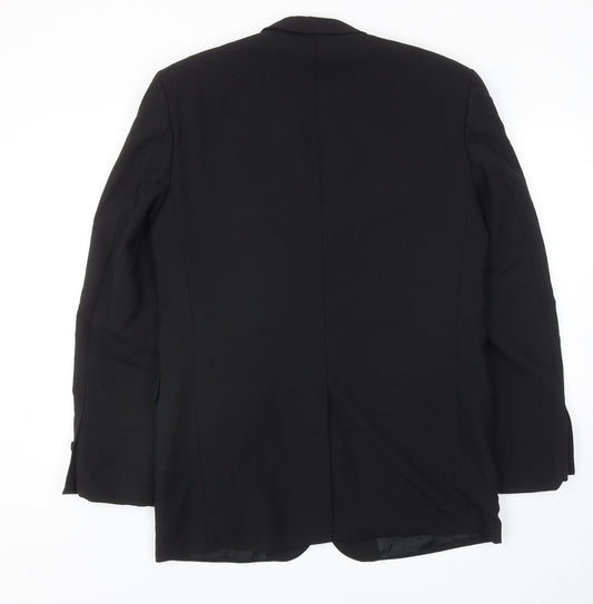 Tom English Mens Black Wool Jacket Blazer Size 38