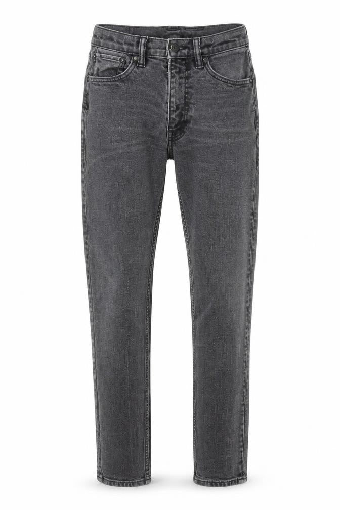 Marks and Spencer Mens Grey Cotton Skinny Jeans Size 28 in L31 in Regular Zip