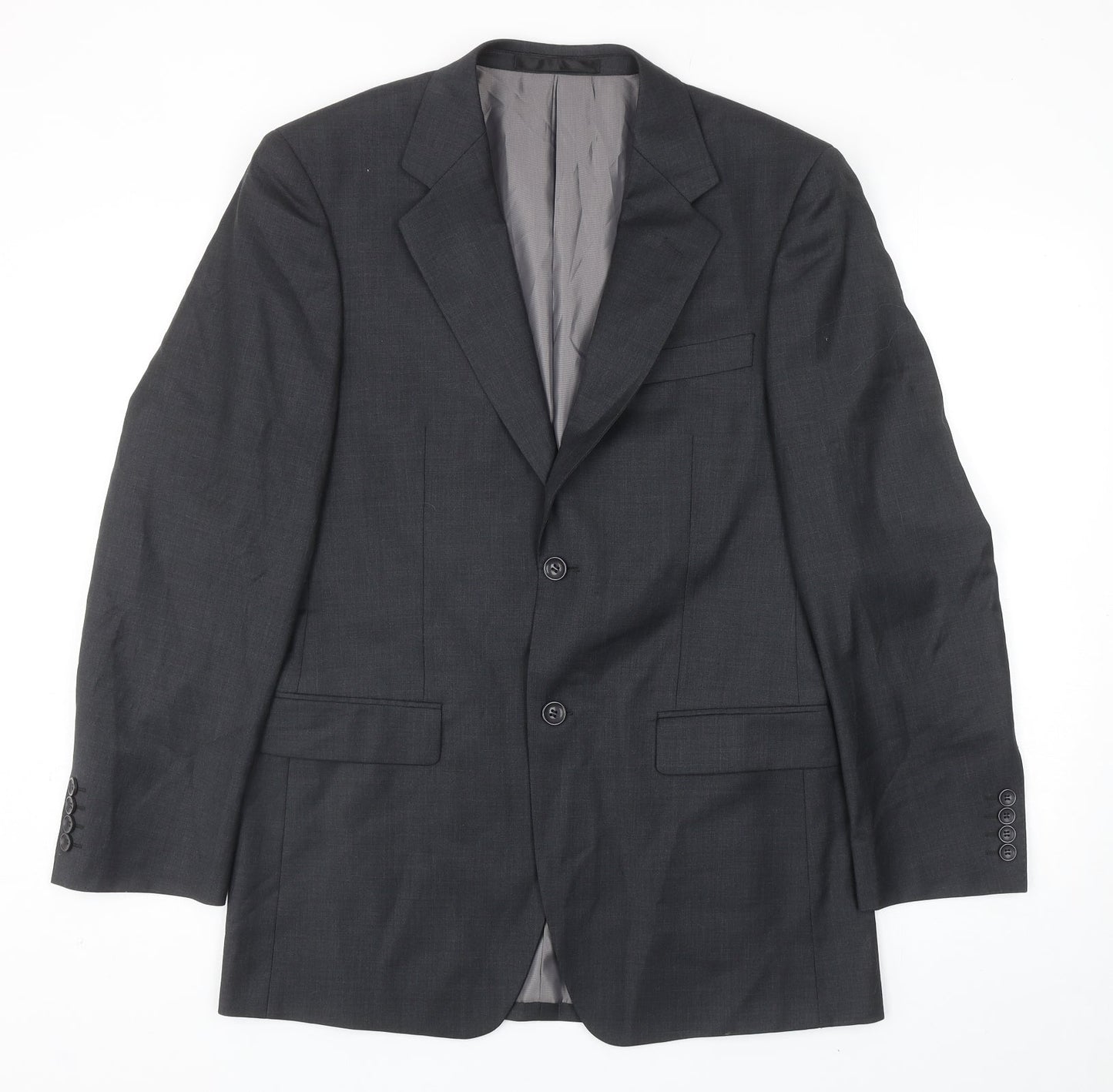 Butler & Webb Mens Grey Wool Jacket Blazer Size 38