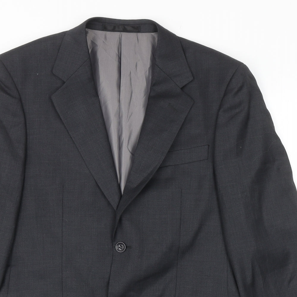 Butler & Webb Mens Grey Wool Jacket Blazer Size 38