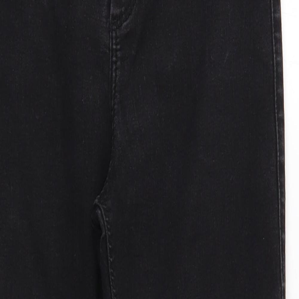 Topshop Mens Black Cotton Skinny Jeans Size 30 in Regular Button