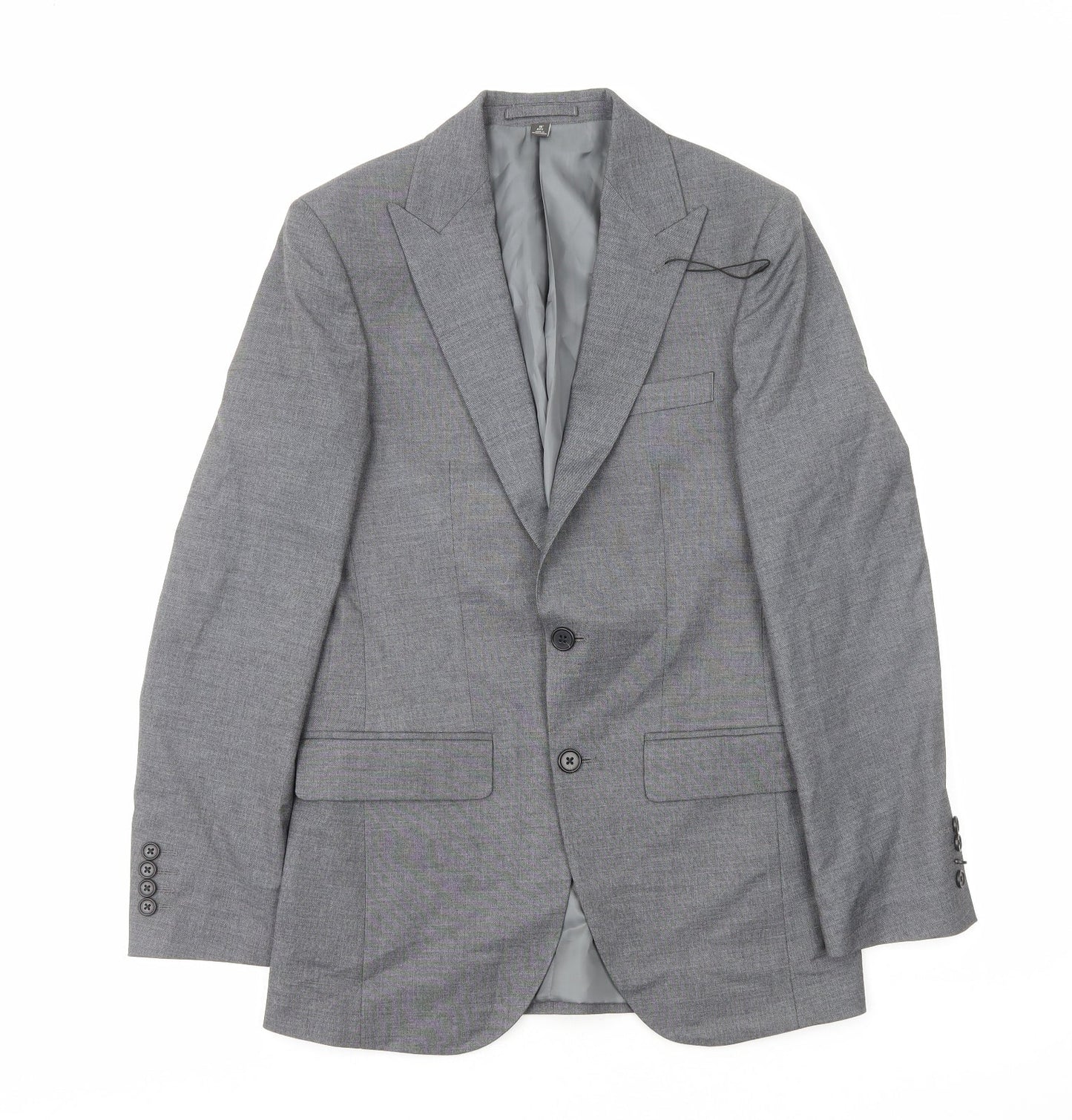 Marks and Spencer Mens Grey Polyester Jacket Blazer Size S
