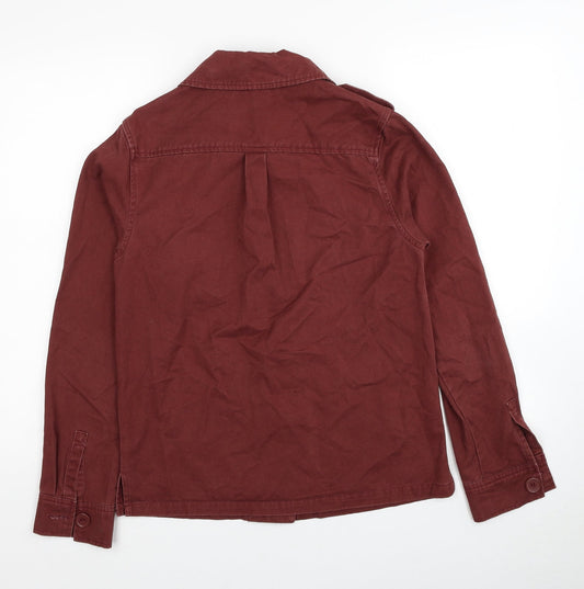Miss Selfridge Womens Red Military Jacket Jacket Size 6 Button