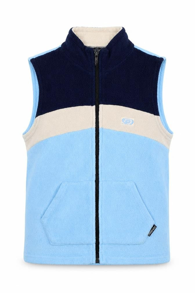 Paranoid Boys Blue Colourblock Gilet Waistcoat Size M Zip