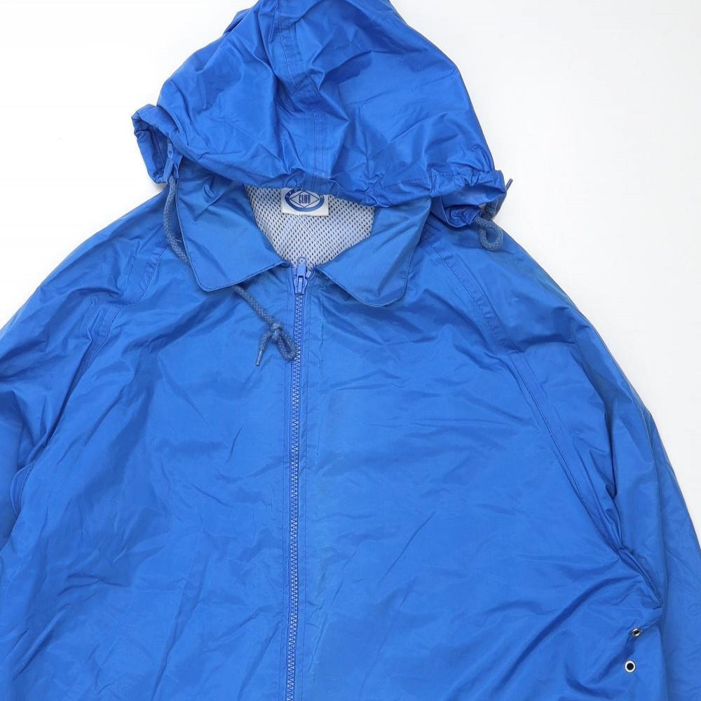 Sporting Club Mens Blue Windbreaker Jacket Size L Zip