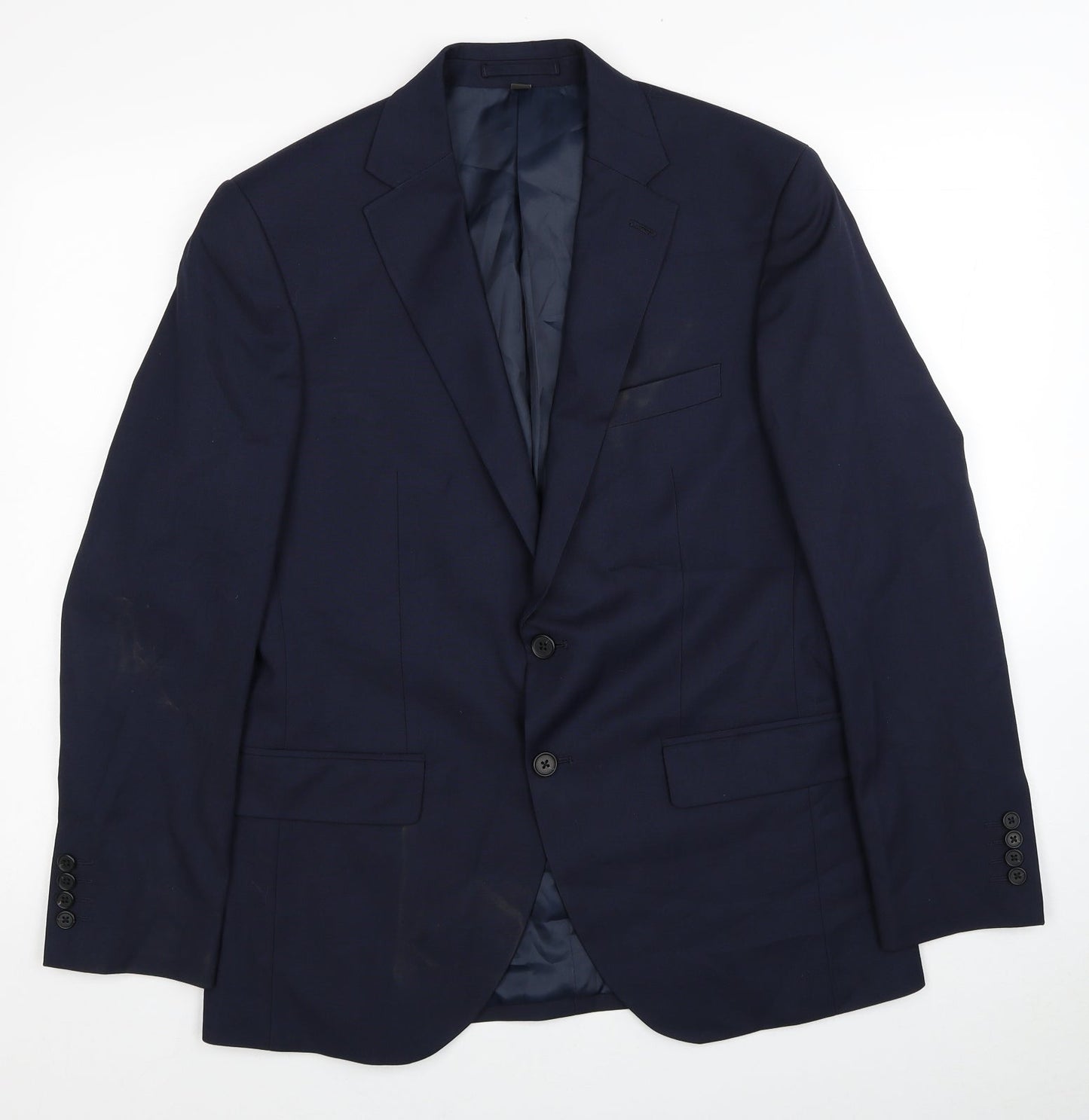 Marks and Spencer Mens Blue Polyester Jacket Blazer Size L