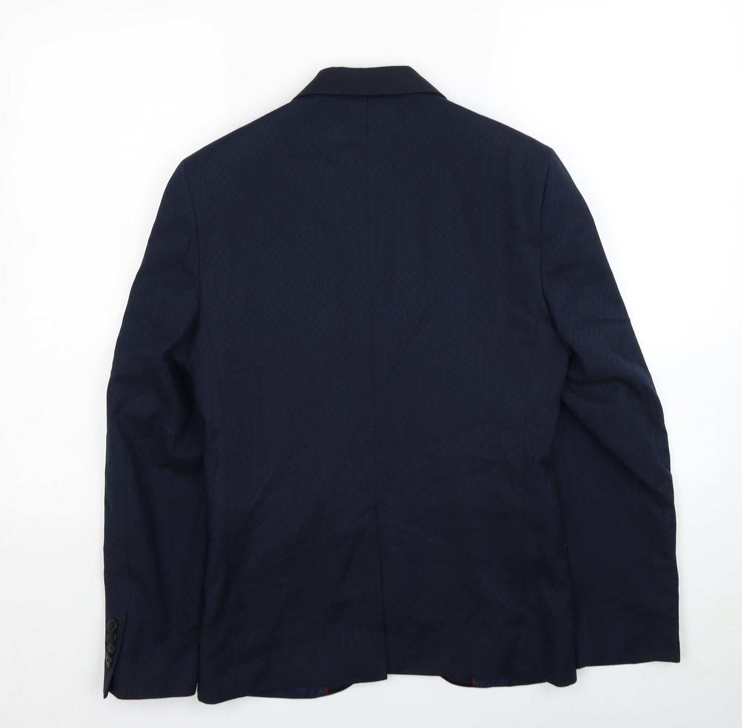 Burton Mens Blue Polyester Jacket Blazer Size 34