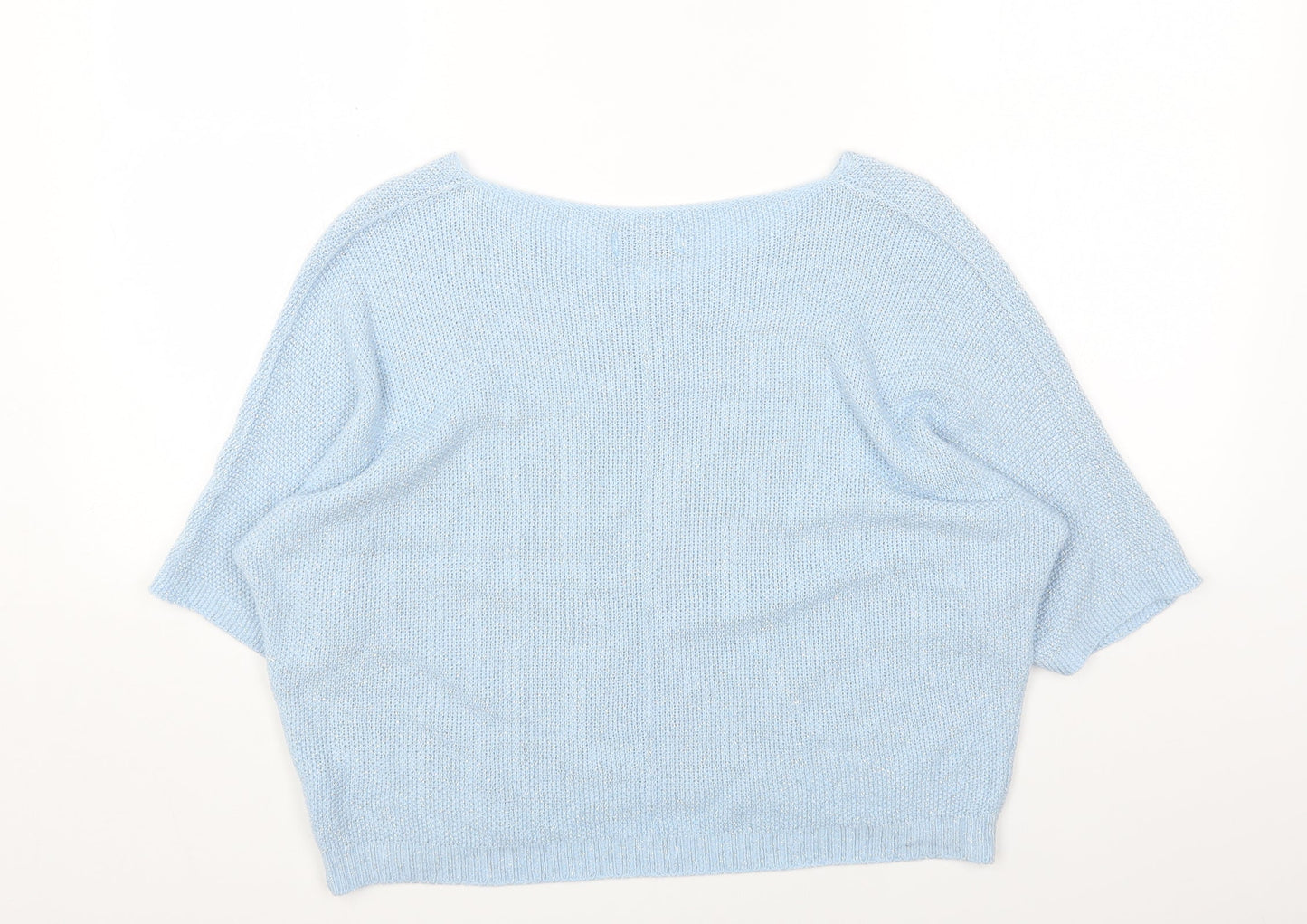 Alexara Womens Blue Round Neck Modal Pullover Jumper One Size
