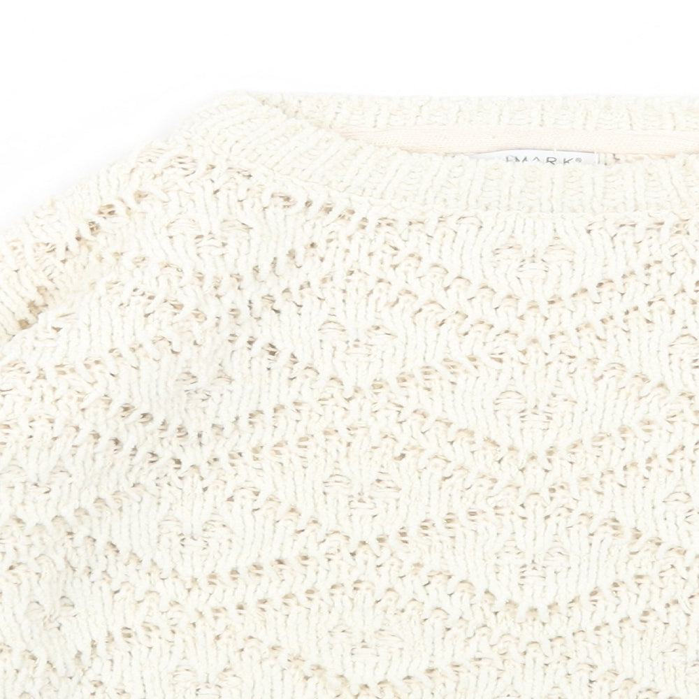 Primark Girls White Geometric Polyester Pullover Sweatshirt Size 8-9 Years Pullover