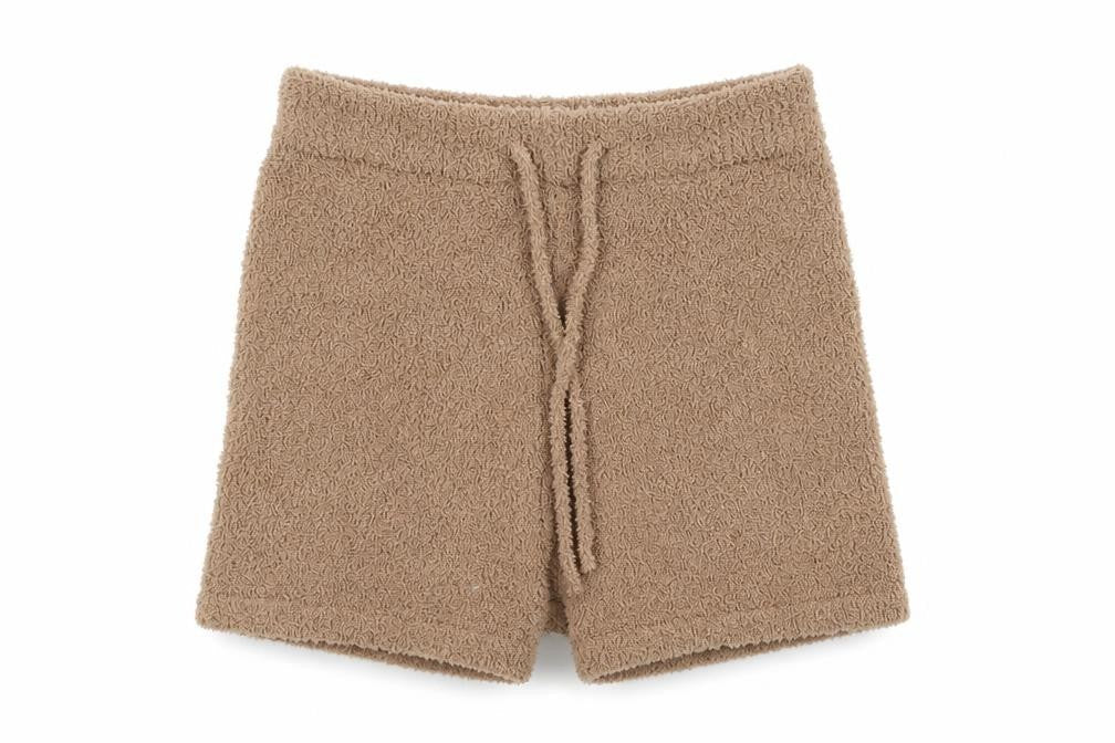 PRETTYLITTLETHING Womens Beige Polyester Compression Shorts Size M Regular Pull On