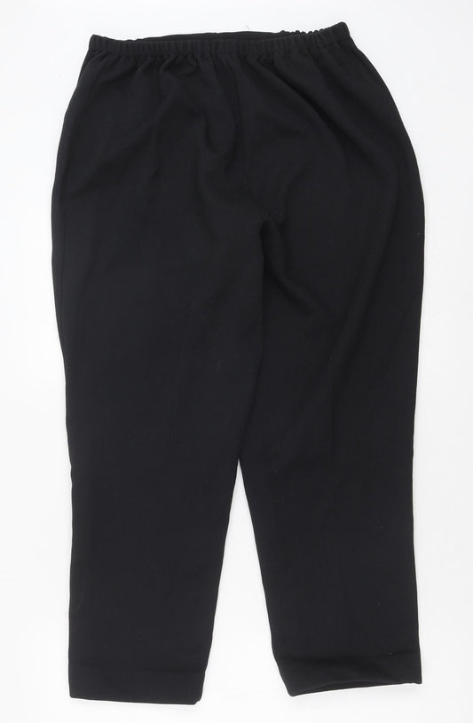 Saira of Manchester Womens Black Polyester Trousers Size 22 Regular