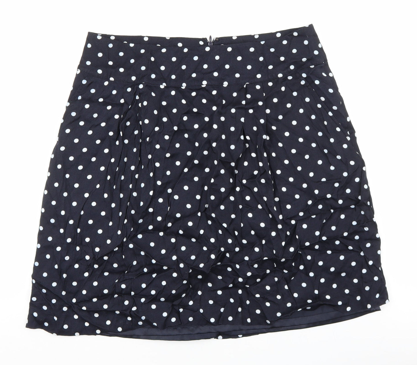 Planet Womens Blue Polka Dot Polyester Mini Skirt Size 35 in Zip