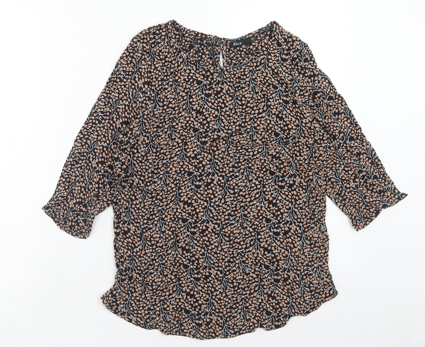 Your Face Womens Multicoloured Floral Viscose Basic Blouse Size 8 Scoop Neck