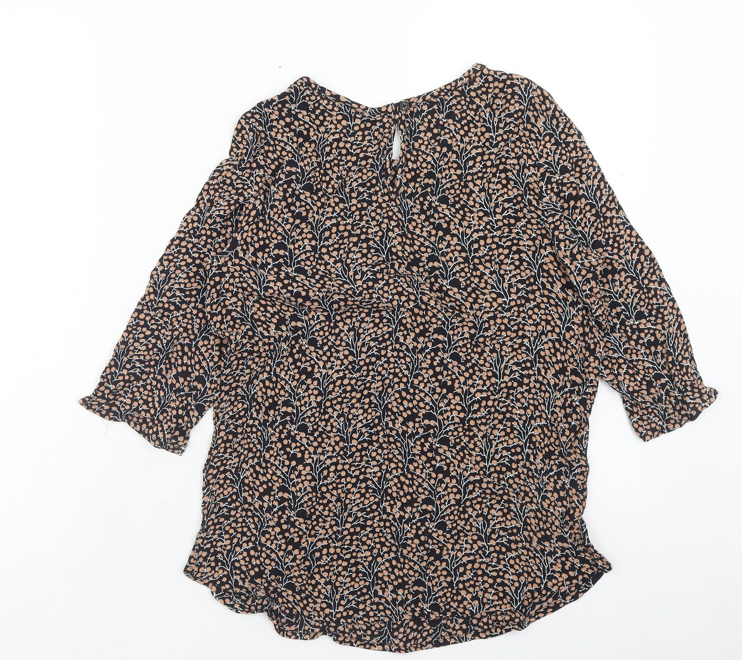 Your Face Womens Multicoloured Floral Viscose Basic Blouse Size 8 Scoop Neck