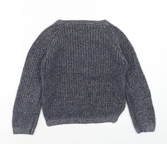 NEXT Girls Multicoloured Round Neck Cotton Pullover Jumper Size 9 Years Pullover