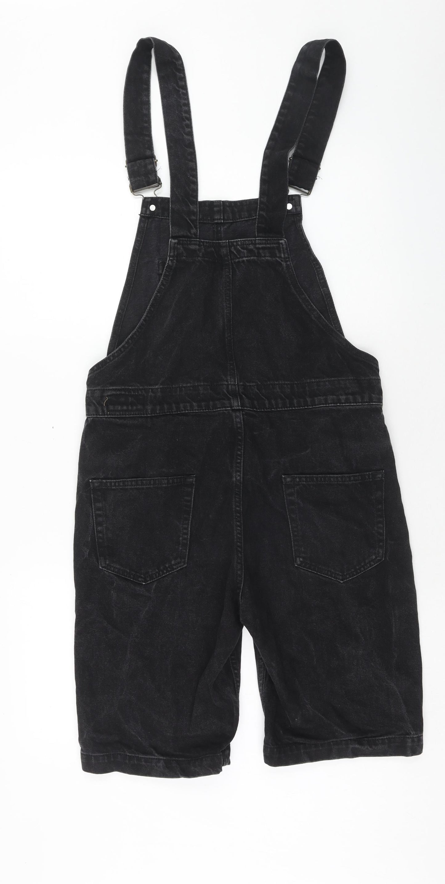 ASOS Womens Black Cotton Shorts One-Piece Size S Button