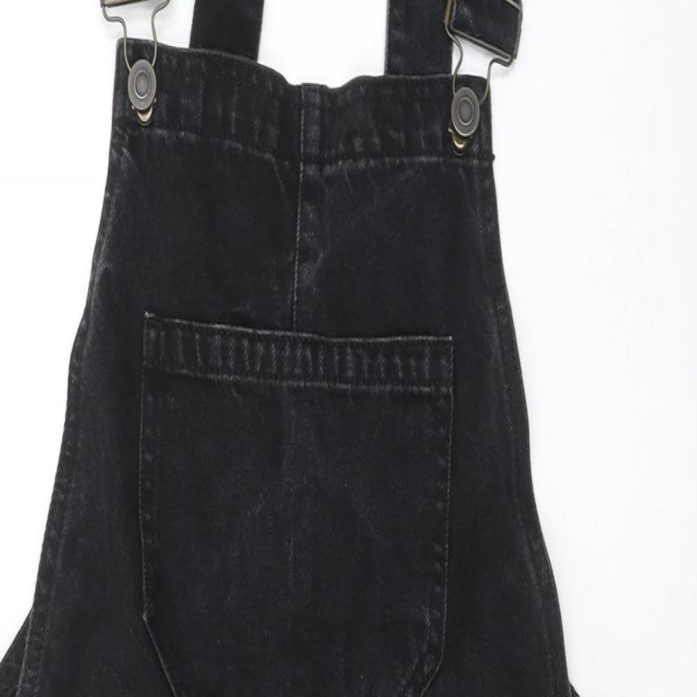 ASOS Womens Black Cotton Shorts One-Piece Size S Button