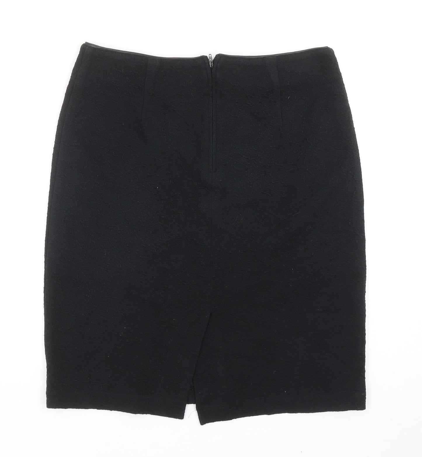 Steilmann Womens Black Cotton Straight & Pencil Skirt Size 12 Zip