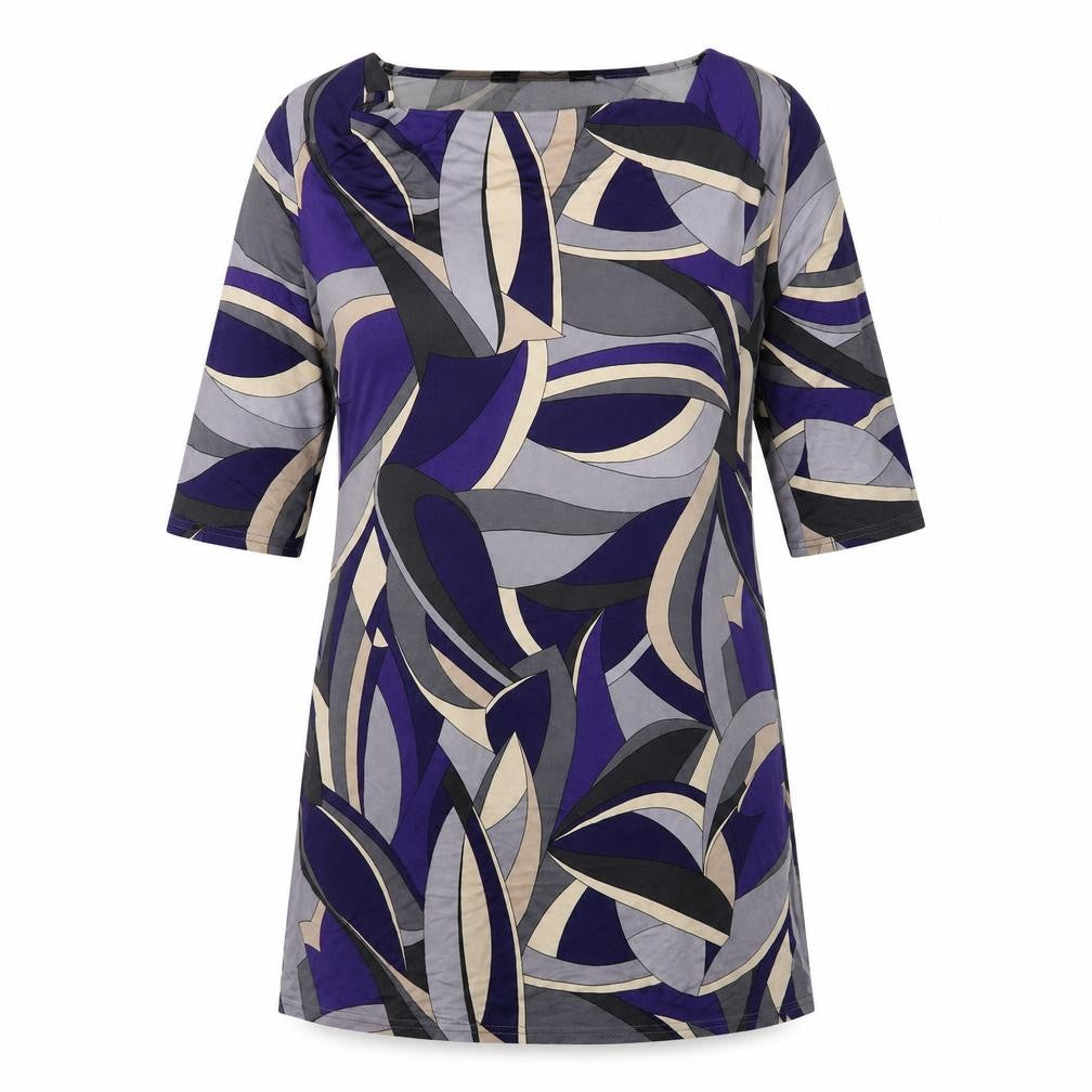 Dorothy Perkins Womens Multicoloured Geometric Viscose Shift Size 10 Cowl Neck Pullover