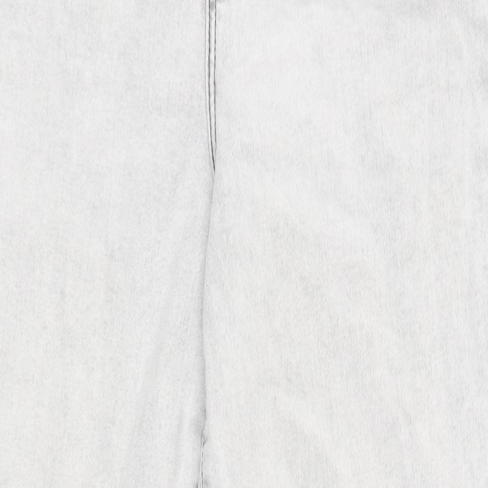 TU Womens Grey Cotton Skinny Jeans Size 10 Regular Button