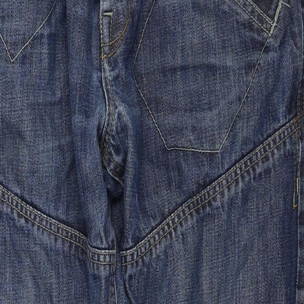 Prm Denim Mens Blue Cotton Straight Jeans Size 36 in Regular Zip
