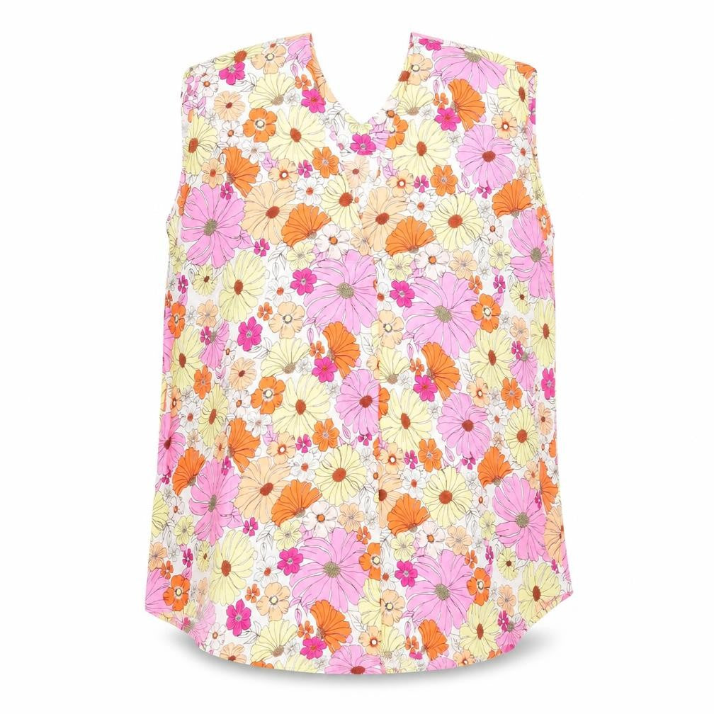 Marks and Spencer Womens Multicoloured Floral Polyester Basic Tank Size 22 V-Neck