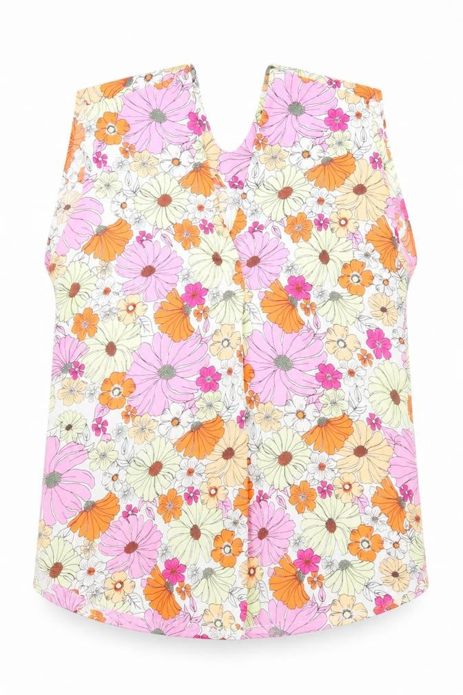 Marks and Spencer Womens Multicoloured Floral Polyester Basic Blouse Size 8 V-Neck
