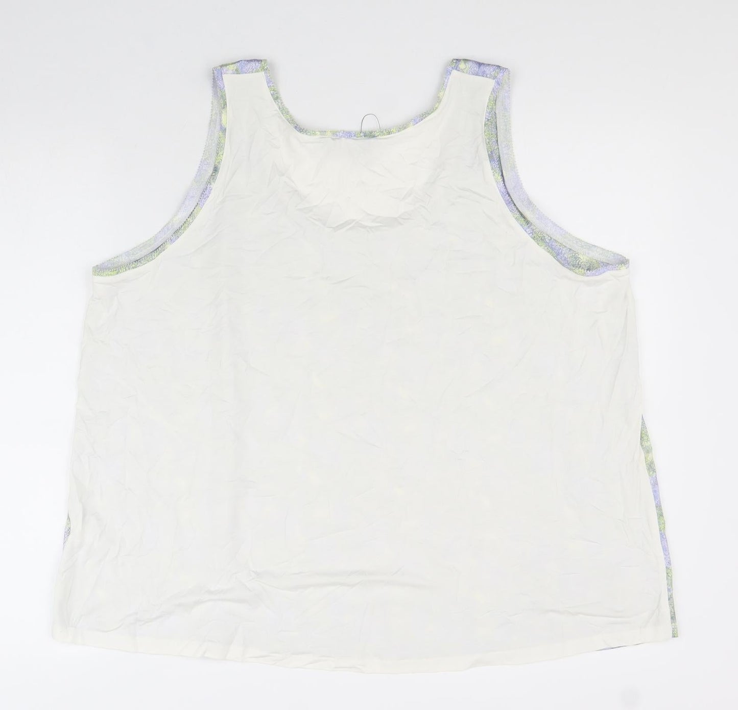 Marks and Spencer Womens Multicoloured Geometric Polyester Basic Tank Size 18 Scoop Neck