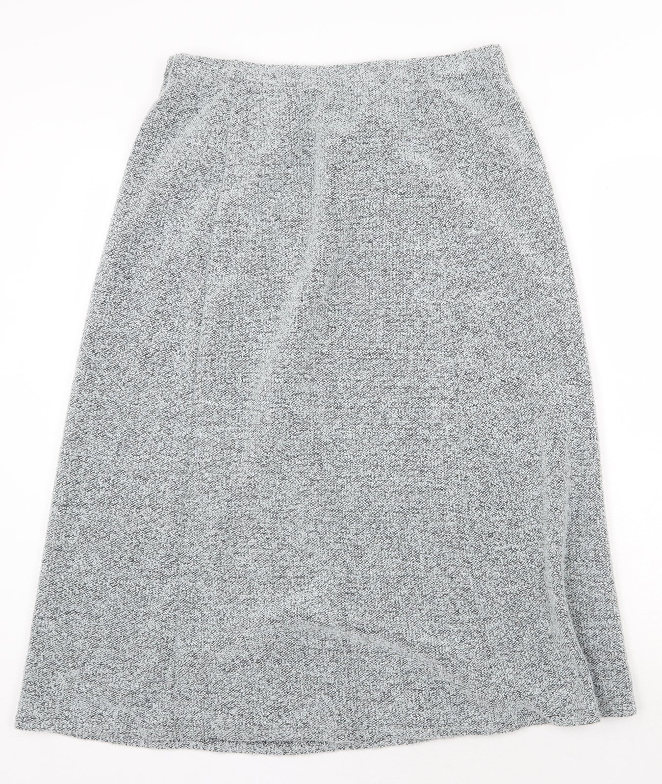 Preworn Womens Grey Polyester A-Line Skirt Size 28 in