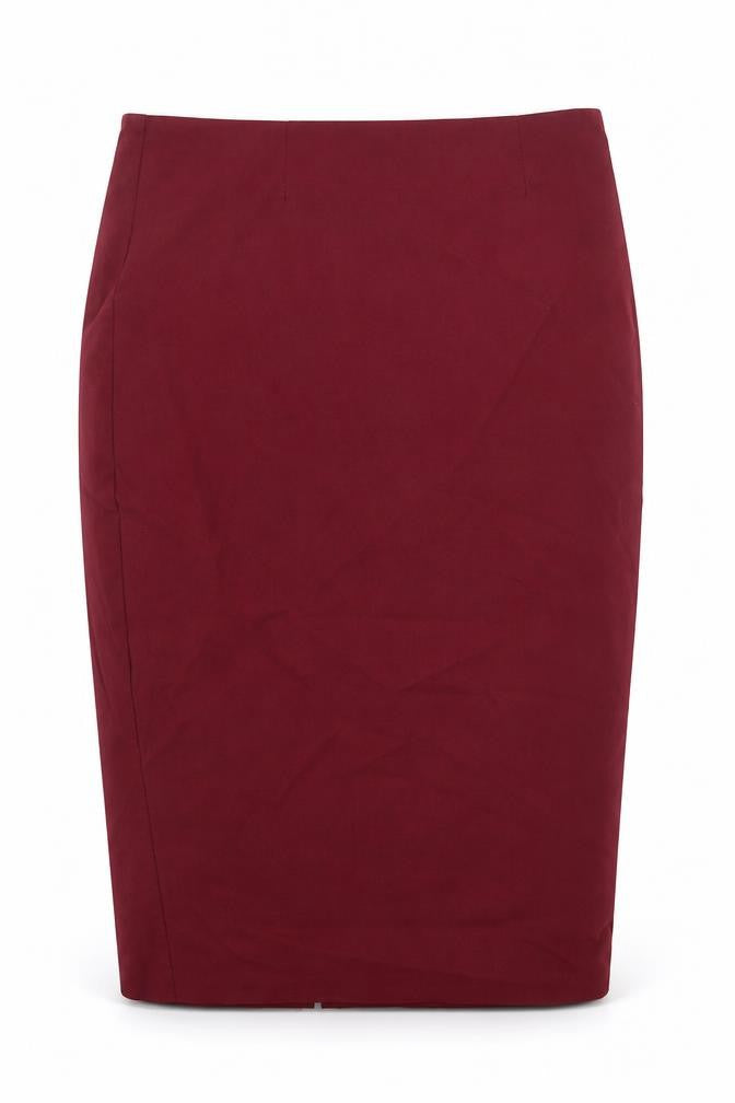 ASOS Womens Red Viscose Straight & Pencil Skirt Size 21 in Zip