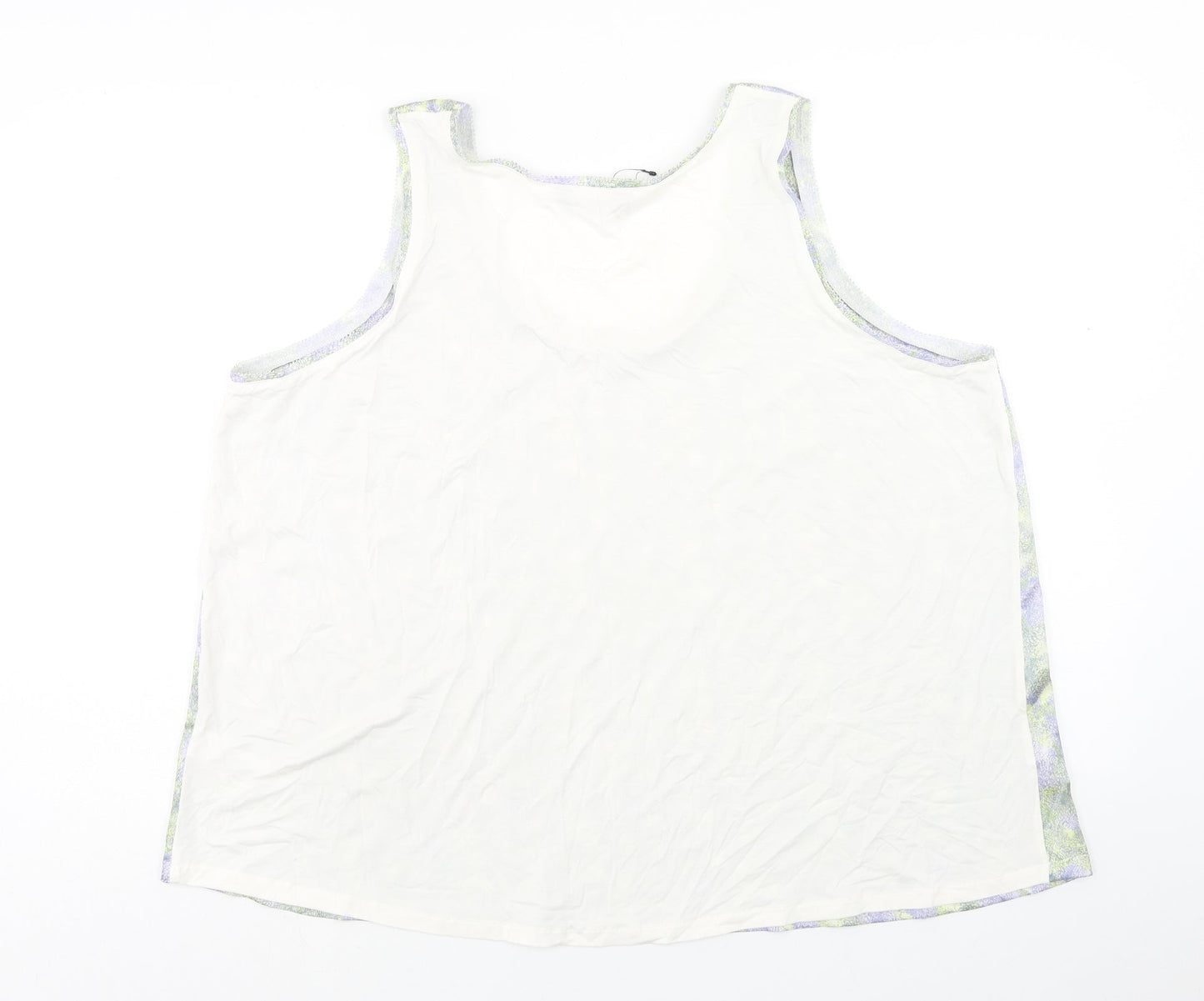 Marks and Spencer Womens Multicoloured Geometric Polyester Basic Blouse Size 18 Scoop Neck
