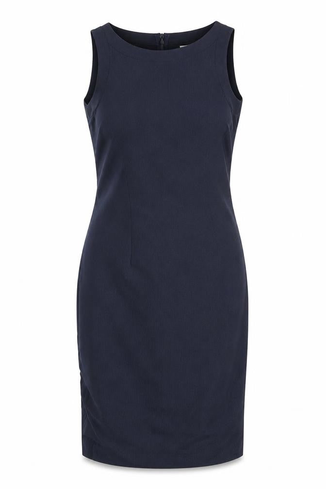 Kaliko Womens Blue Animal Print Polyester Pencil Dress Size 14 Scoop Neck Zip