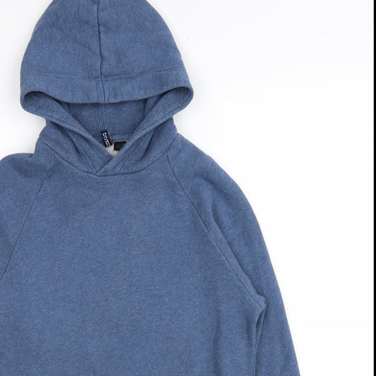 Divided by H&M Mens Blue Cotton Pullover Hoodie Size S