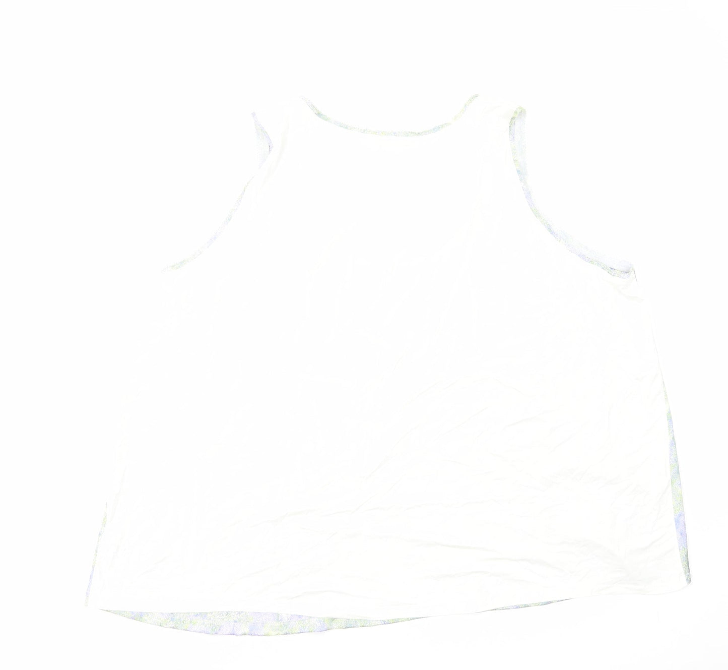 Marks and Spencer Womens Multicoloured Geometric Polyester Basic Tank Size 24 Scoop Neck