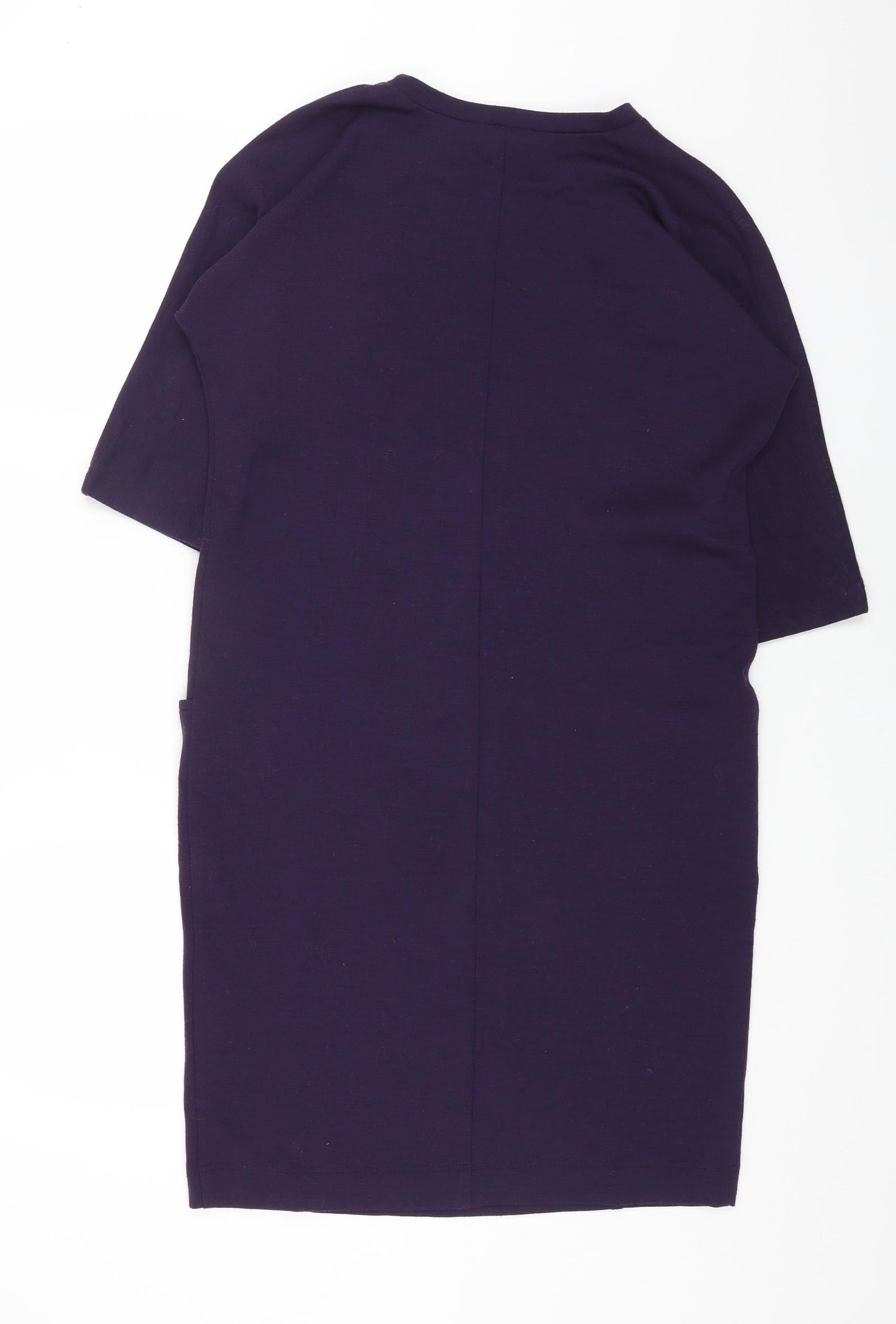 Lily ella Womens Purple Polyester Sheath Size 14 Round Neck Pullover