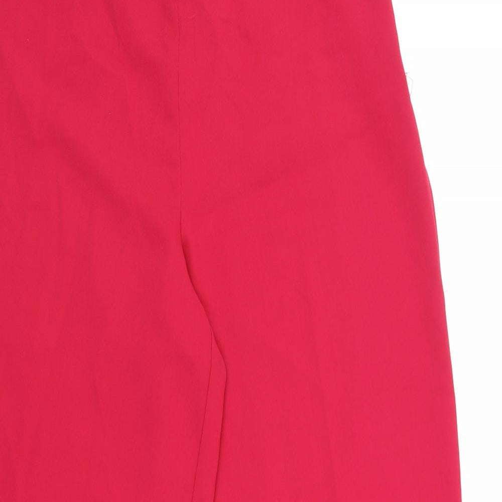 ASOS Womens Pink Polyester Trousers Size 8 L30.5 in Regular Zip