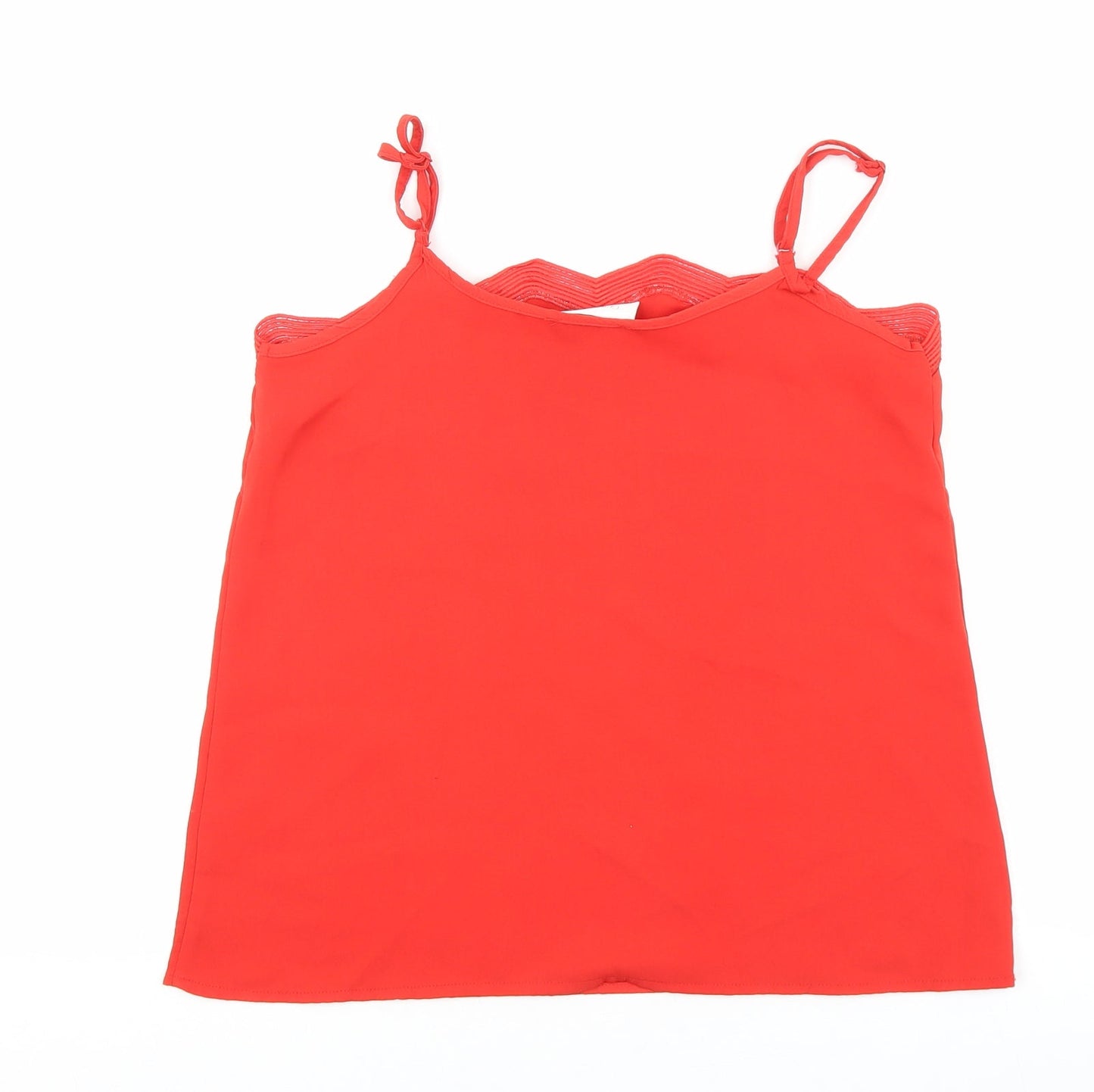 Grace & Mila Womens Red Polyester Camisole Tank Size S Square Neck