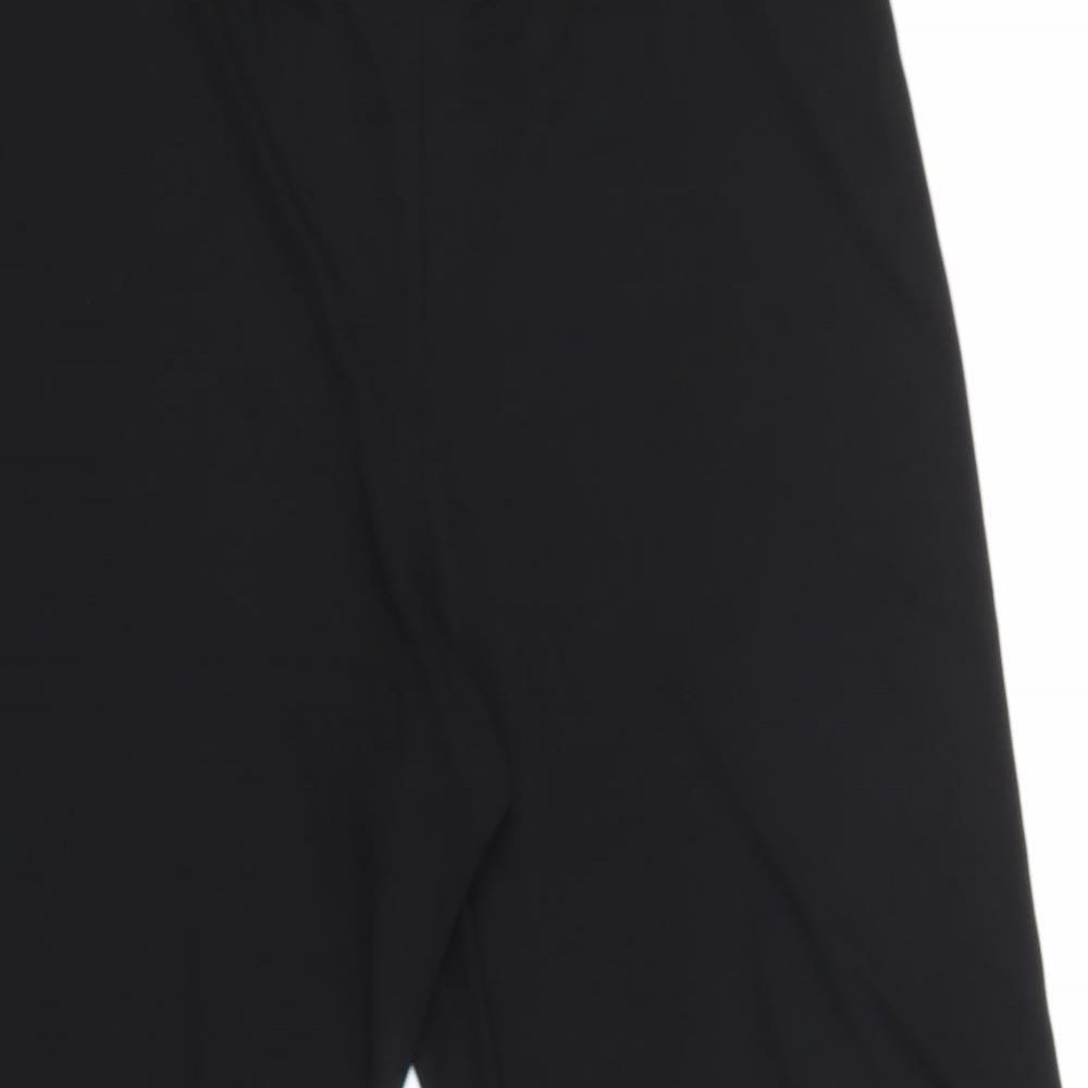 Berkertex Womens Black Polyester Capri Trousers Size 14 L27 in Relaxed