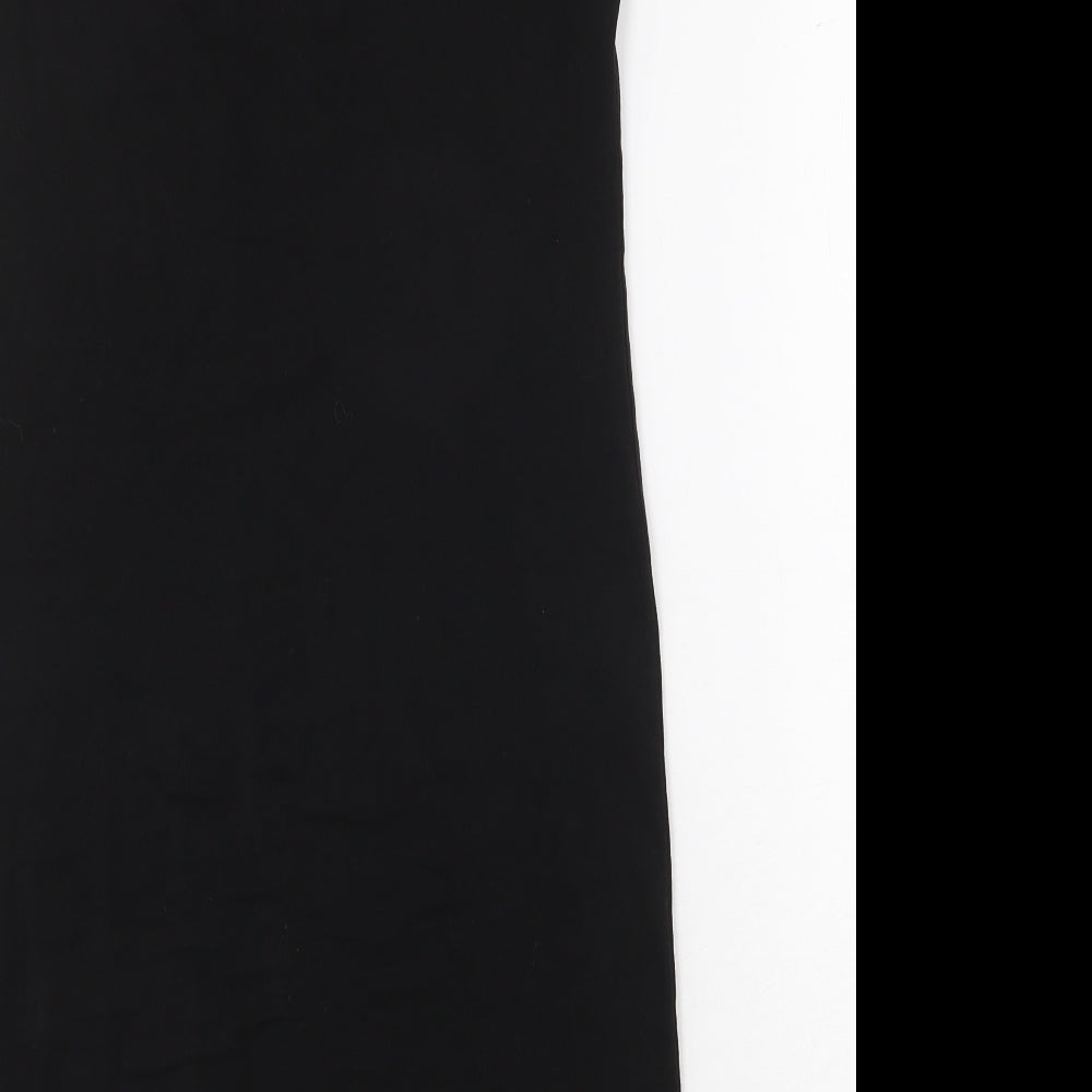 Moraj Collection Womens Black Cotton T-Shirt Dress Size S Round Neck Pullover