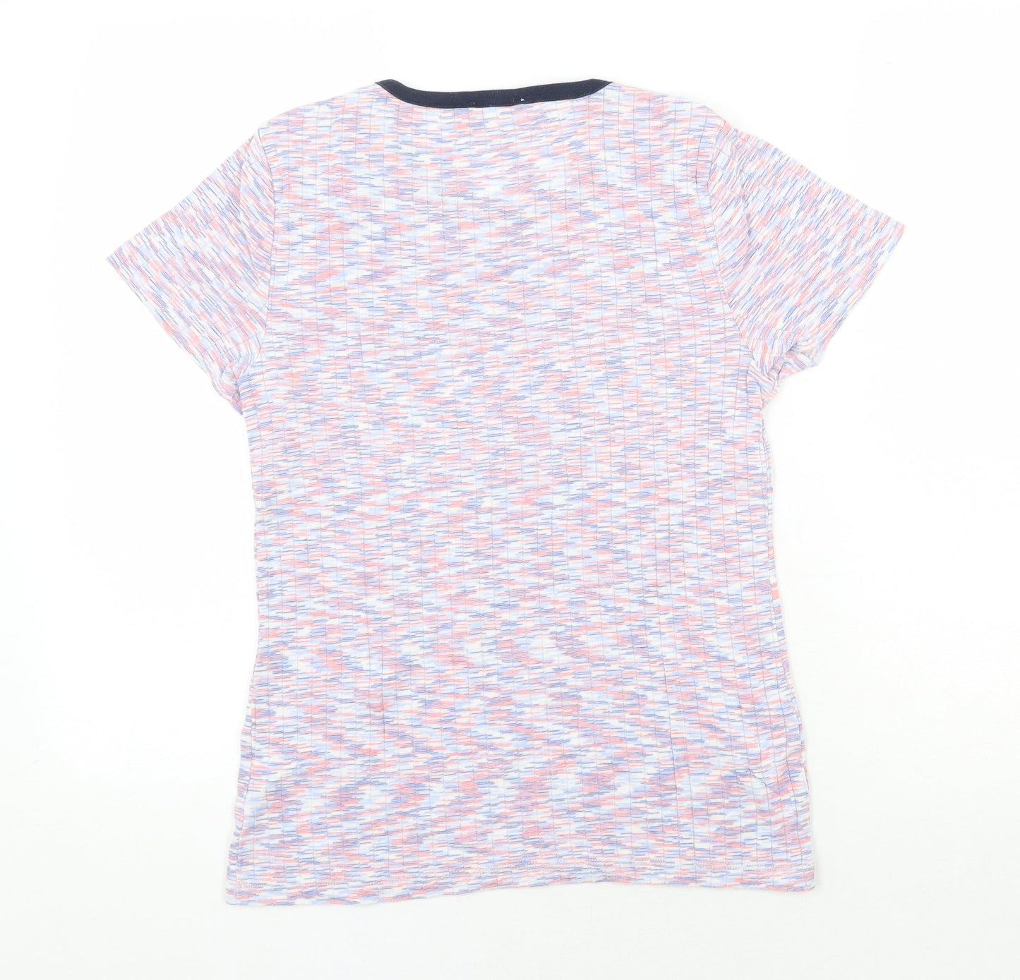 Mercantile Womens Multicoloured Cotton Basic T-Shirt Size M Scoop Neck