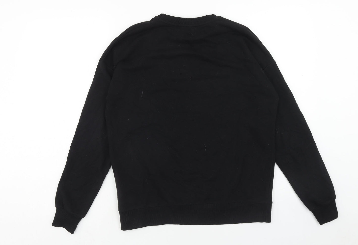 New Look Womens Black Cotton Pullover Sweatshirt Size S Pullover