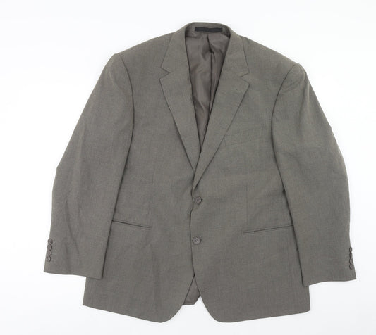 Marks and Spencer Mens Grey Polyester Jacket Blazer Size 42