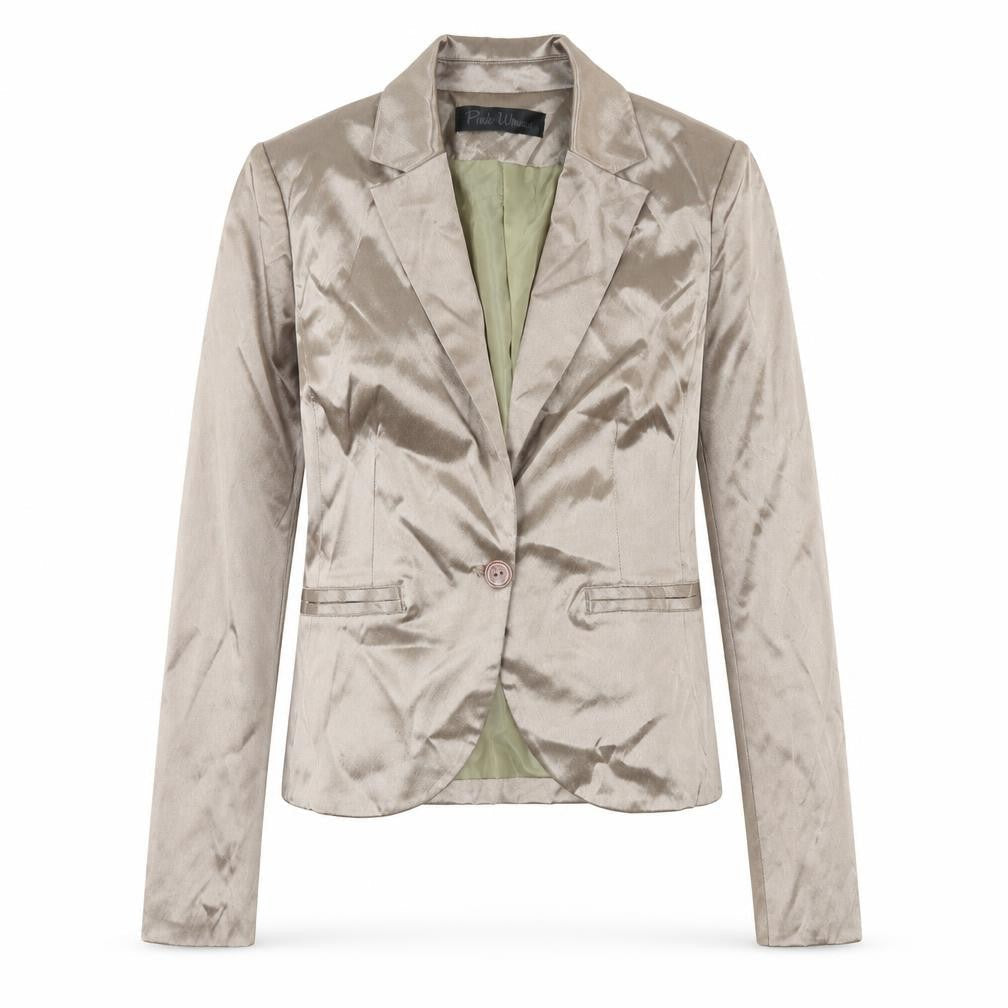 Puk Women Womens Brown Jacket Blazer Size S Button