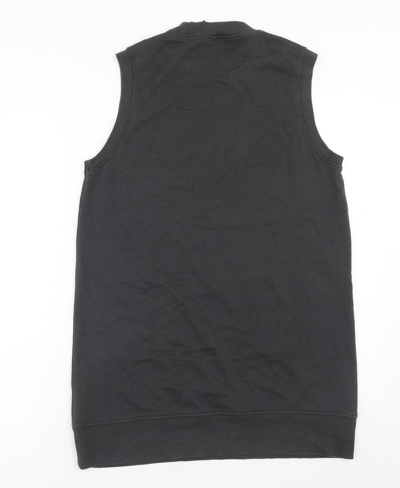 H&M Womens Grey Cotton Tank Dress Size S Crew Neck Pullover - Miami USA