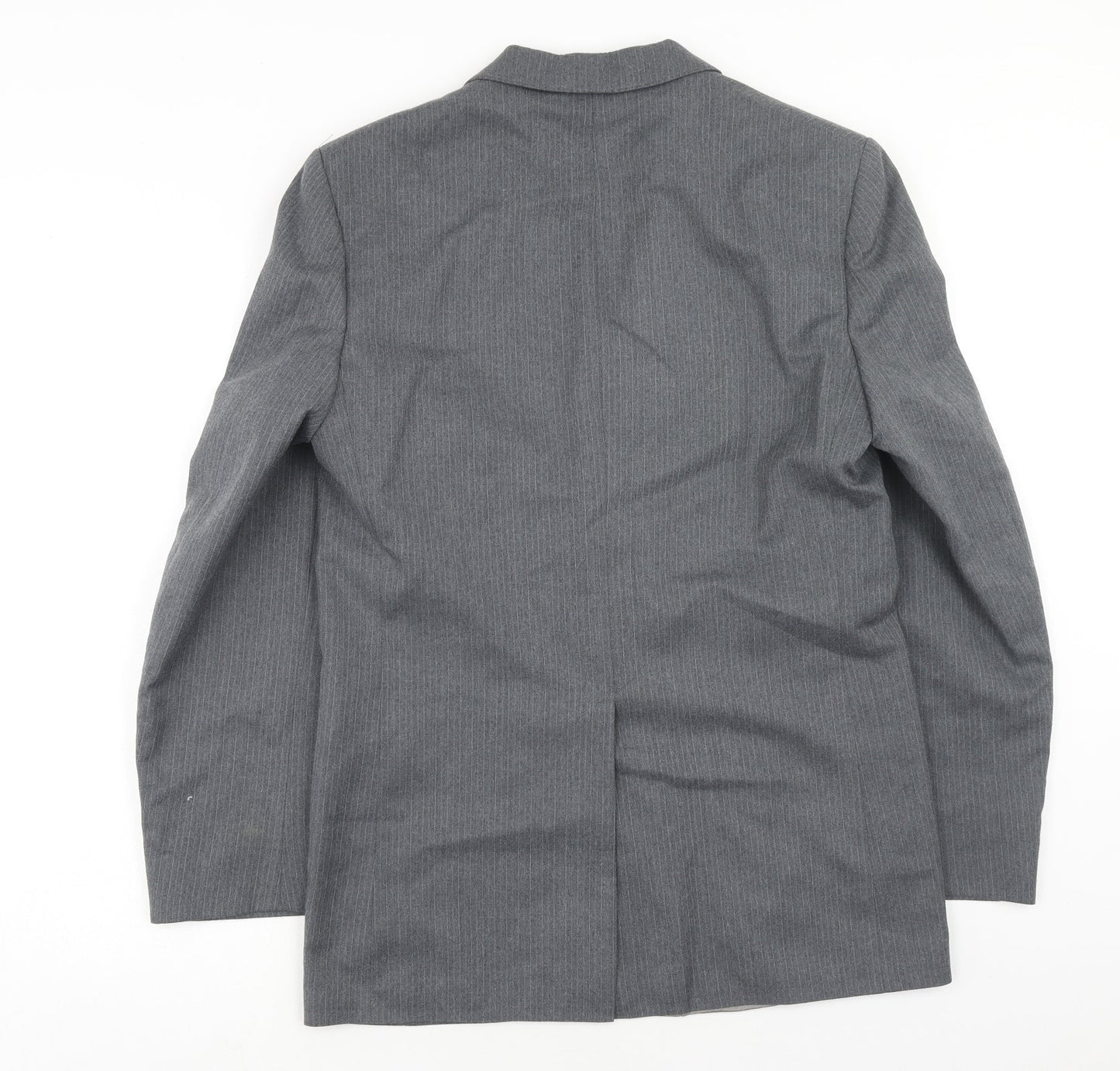 Dunn & Co Mens Grey Striped Wool Jacket Blazer Size 36